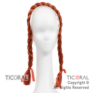 APLIQUE 2 TRENZAS DE PELO EN VINCHA x 1